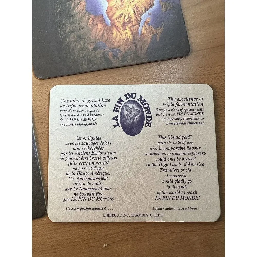 12 La Fin Du Monde Quebec Canada excellent VTG beer Coasters